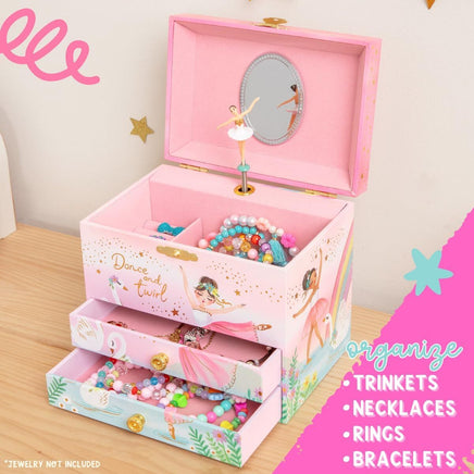 Ballerina Musical Jewelry Box 2-Drawers