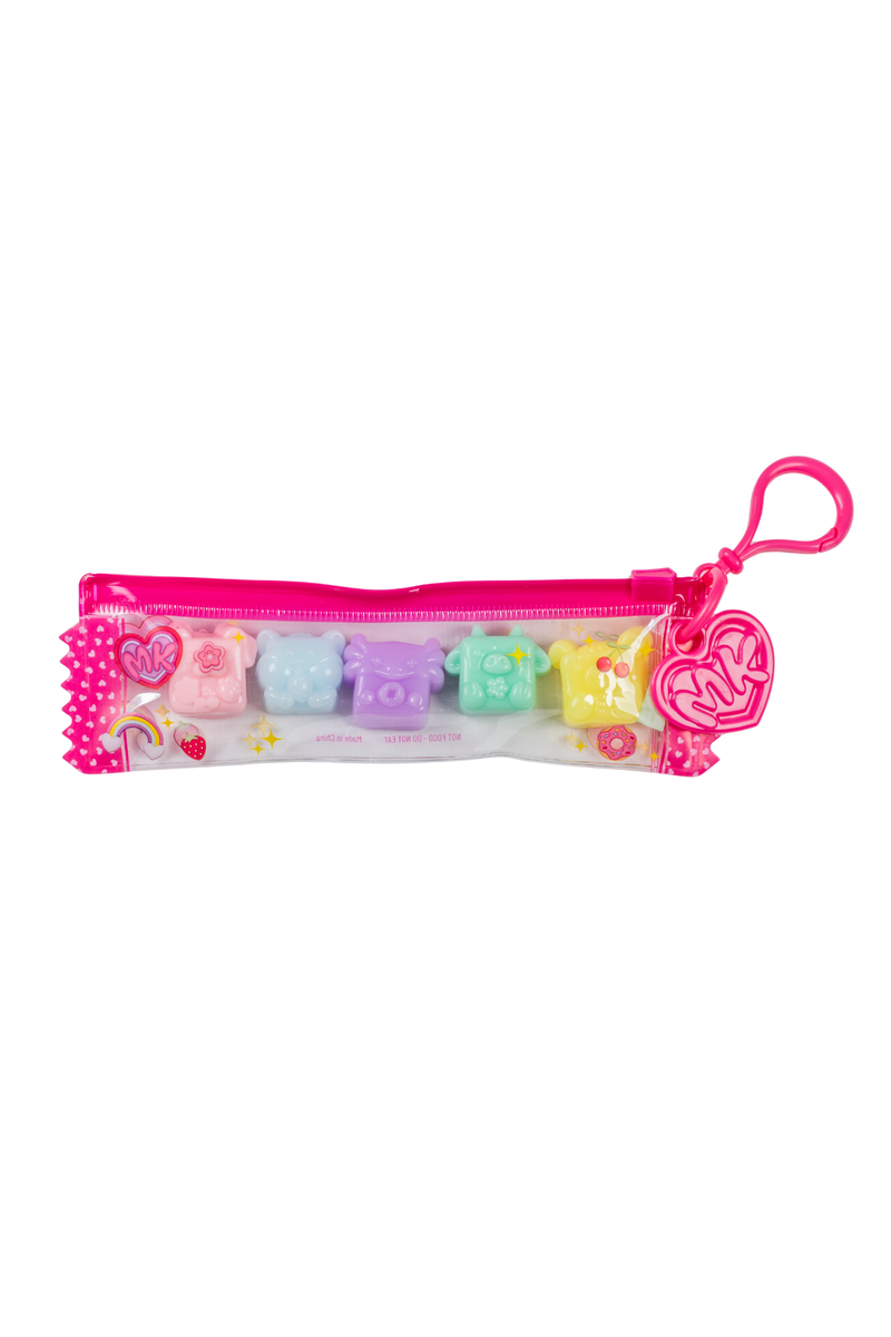 License 2 Play MushyKinz Taba Squishy Pocket Palz 5-Pack Keychain