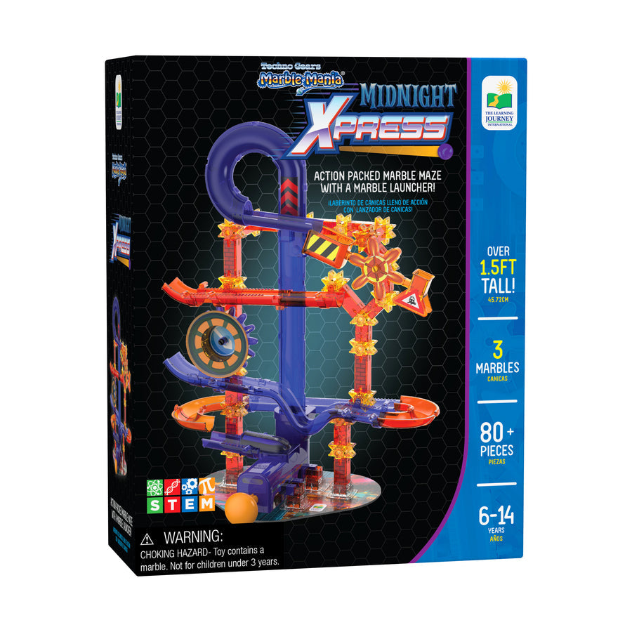 University Games Techno Gears Marble Mania Midnight Xpress Marble Maze