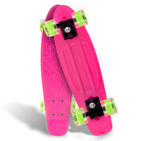 22" Led Light Up Wheel Plastic Skateboard - Pink