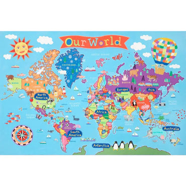 Kids Jumbo 48 Piece Floor Puzzle (world)