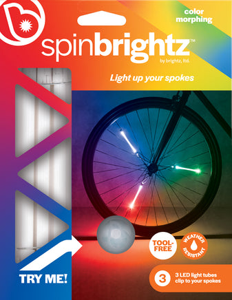 Spinbrightz Color Morphing Led Bicycle Spoke Light Tubes