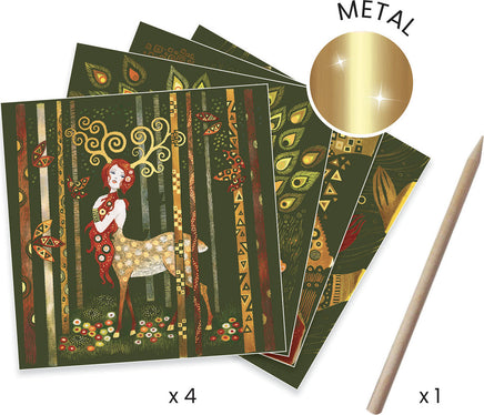Golden Goddesses Inspired by Klimt Scratch Boards Art Kit