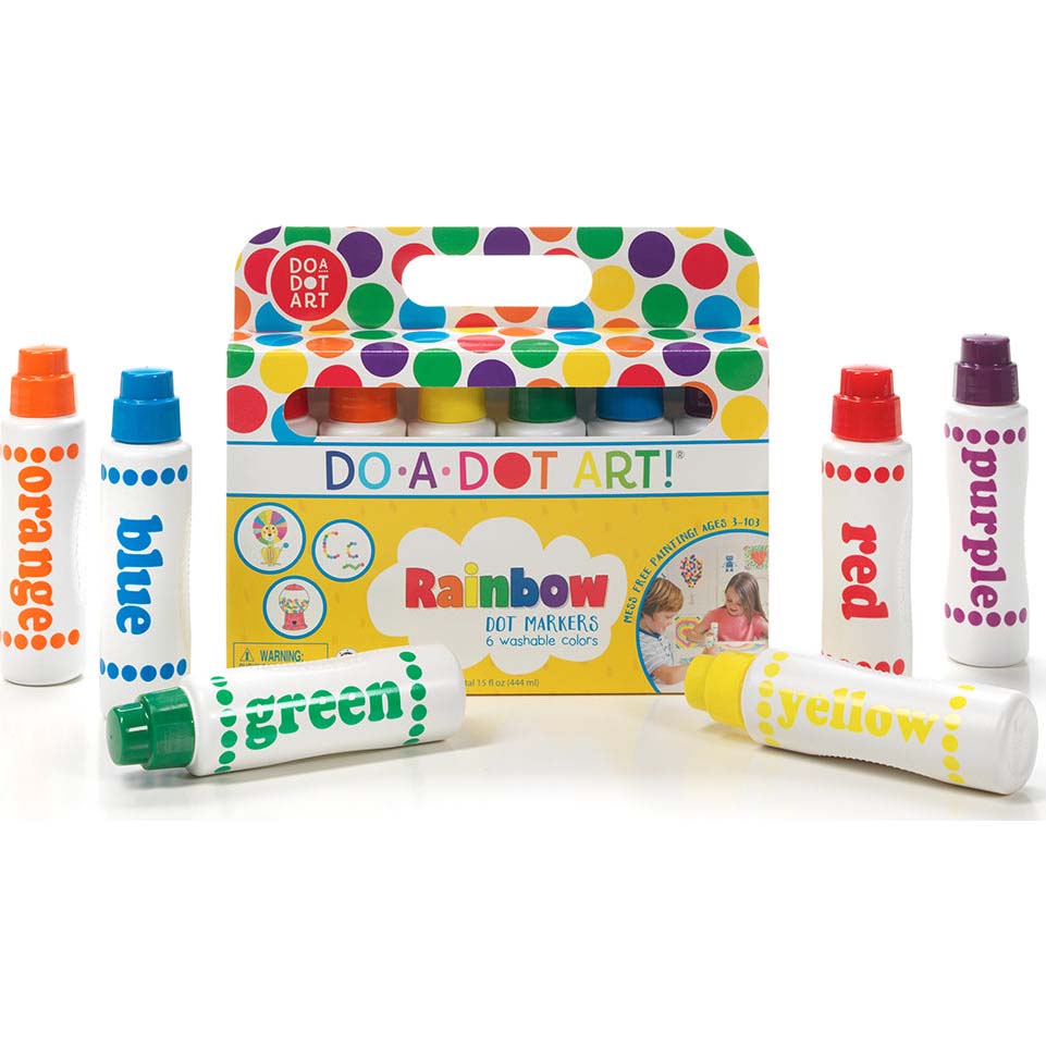 Dot-Art Markers 6-pk Rainbow [Washable]