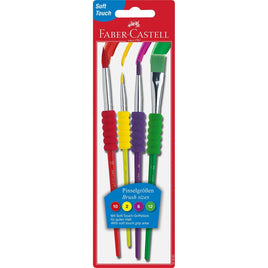 4 Pack Soft Grip Brushes