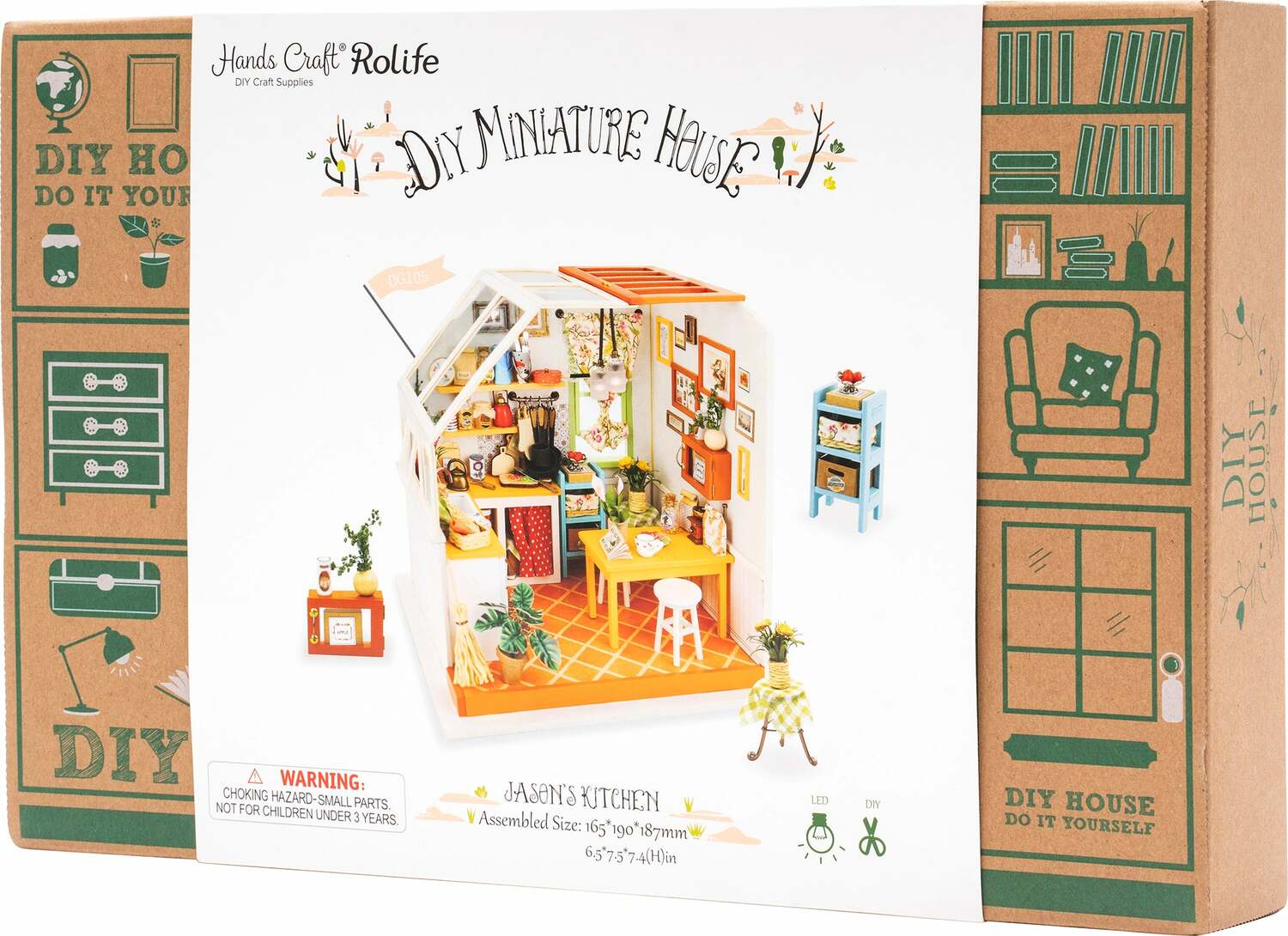 Jason's Kitchen DIY Miniature Dollhouse Kit