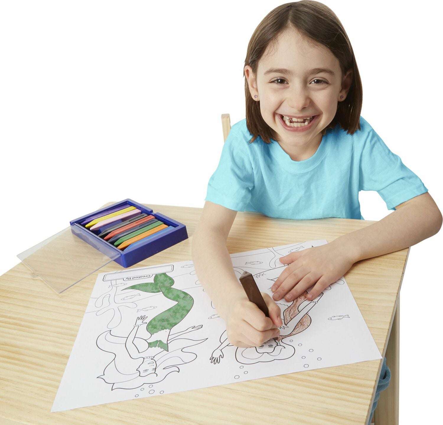 Jumbo 50-Page Kids' Coloring Pad - Horses, Hearts, Flowers, and More