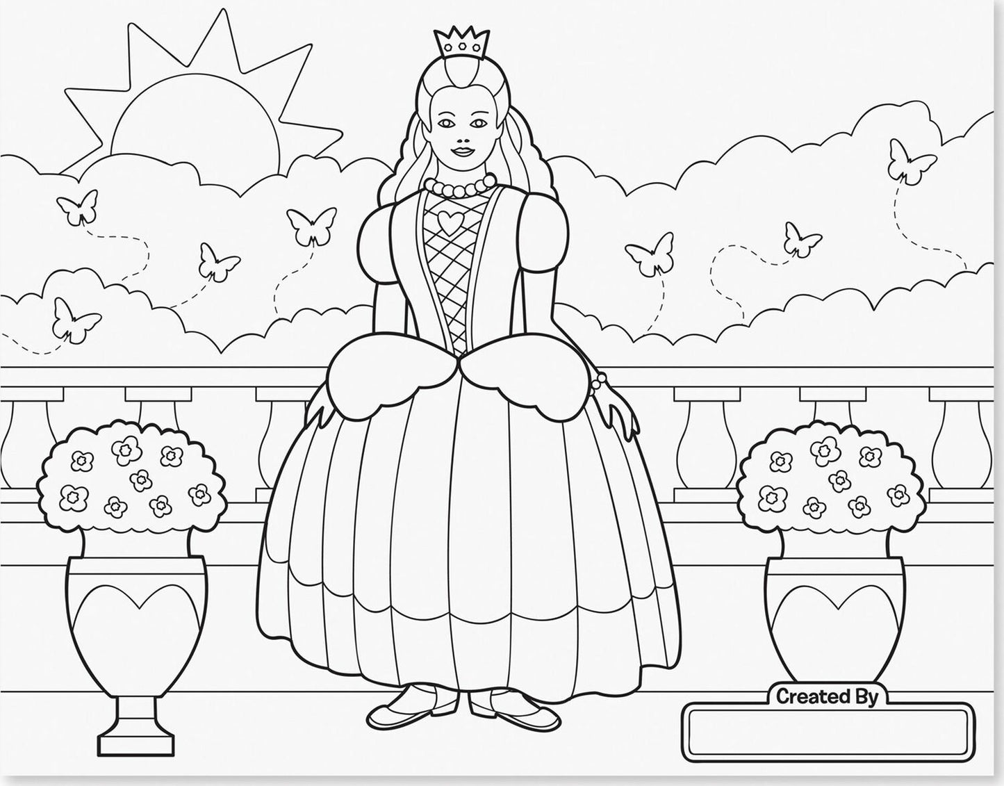 Jumbo 50-Page Kids' Coloring Pad - Horses, Hearts, Flowers, and More