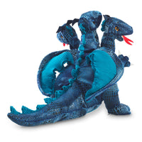 Folkmanis Blue Three-Headed Dragon HandPuppet