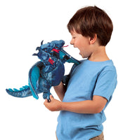 Folkmanis Blue Three-Headed Dragon HandPuppet