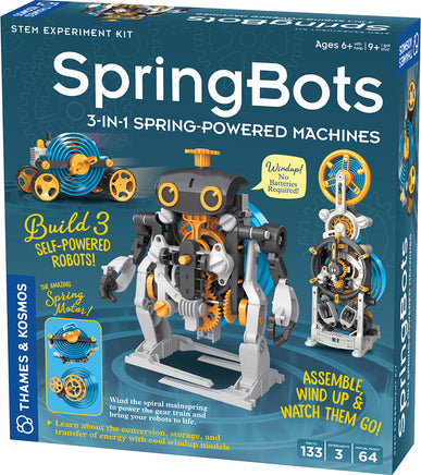 SpringBots 3-in-1 Spring-Powered Machines