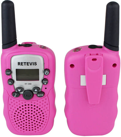Retevis RT388 2 pcs Kids Walkie Talkies with Flashlight - Pink
