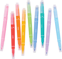 Confetti Stamp Double-Ended Markers - Set of 9