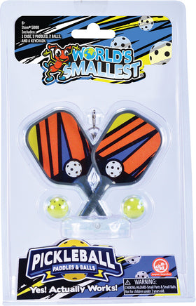 World's Smallest Pickleball Paddles & Balls