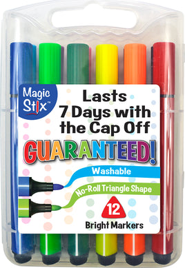 Magic Tri Stix 12 Color  Cap Off For 7 Days