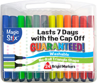 Magic Tri Stix 24 Color  Cap Off For 7 Days