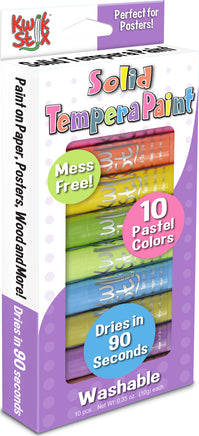 Kwik Stix Tempera Paint- Pastel 10 Colors