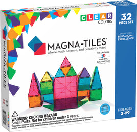 Magna-Tiles Clear Colors 32 Piece Set | 02132 | Magna-Tiles